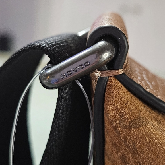 NWT Coach Small Finn Crossbody Bag CCG16 Caramel Sable Suede Signature + Pouch - Picture 12 of 17